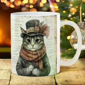1pc 11oz Animal 1pc Ceramic Coffee Mug, Dad's Water Cup, Summer Winter Drinkware, Birthday Gift, Holiday Gift
