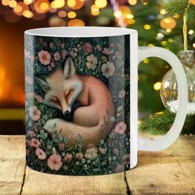 1pc 11Oz Basque One Piece Coffee Cup, Ceramic Coffee Mug, Summer And Winter Drinkware, Birthday Gift, Holiday