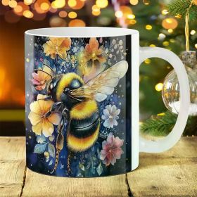 1pc 11oz Football Coffee, Tea, Milk Cup with Art Print - Durable Porcelain Drinkware for Home and Office - Perfect