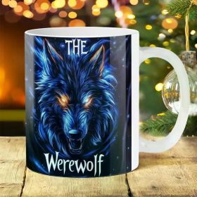 1pc Ceramic Coffee Mug 11oz - The WereWolf Design, Novelty Drinkware for Dad, Birthday & Holiday Gift, Durable