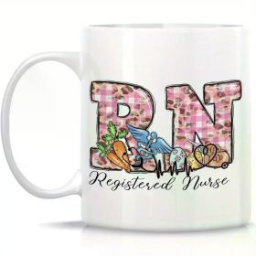 1pc, Funny Coffee Mug Double Side Printed Coffee Mug, Summer Winter Drinkware, Especially Suitable For Office Use,