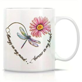 1pc, Funny Coffee Mug, 11oz Ceramic Coffee Cups, Water Cups, Summer Winter Drinkware, The Best Choice For Home