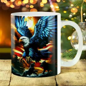 Valentine's Day Ramadan 1pc 11oz Bear One piece coffee cup, ceramic coffee mug, summer and winter drinkware, (Color: White)